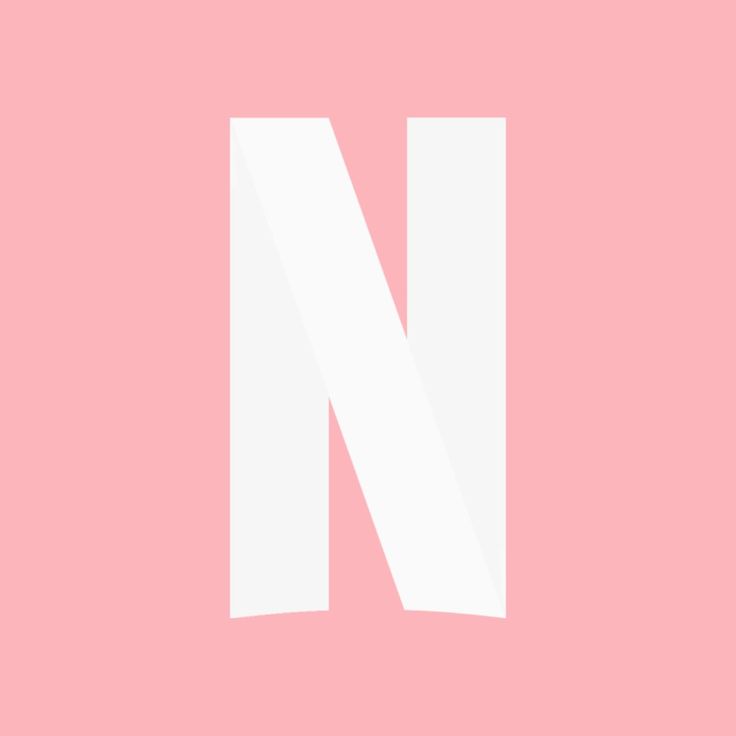 the letter n is white on a pink background