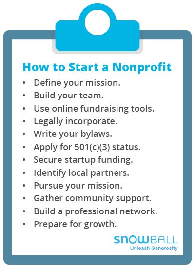 a clipboard with instructions on how to start a nonprofit