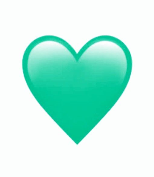 a green heart on a white background