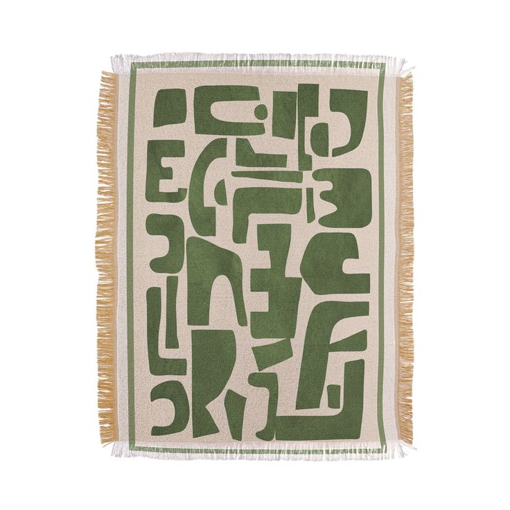 The Deny Designs Double Layer Woven Throw Blanket adds a soft touch to any space. This blanket features double layers of woven, premium polyester yarn to add warmth and year around comfort. The beige underside and fringe hem on all four sides brings a touch of coziness to your favorite design printed on the top side. And the best part? Every purchase pays the artist who designed it—supporting creativity worldwide. Abstract Throw Blanket, Organic Contemporary, Modern Throw Blanket, Office Corner, Chunky Knit Throw Blanket, Green Throw Blanket, Layered Weave, Textile Inspiration, Green Couch