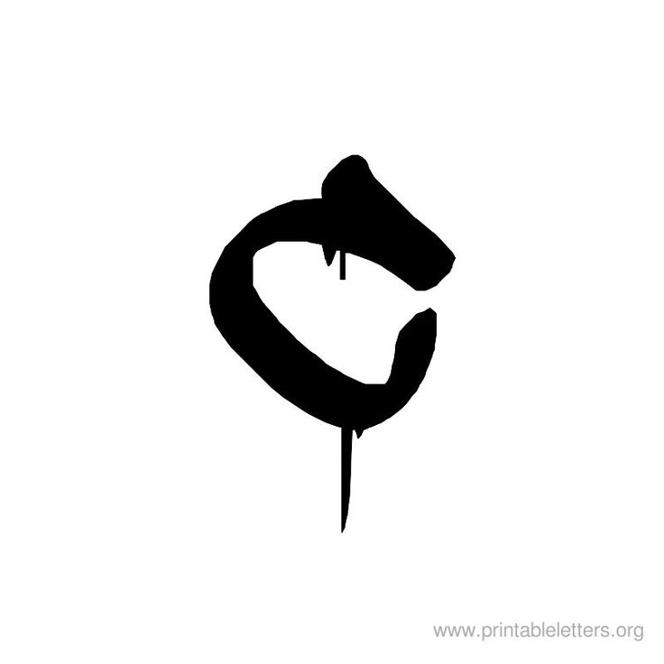 a black and white photo of the letter g with an animal's head on it