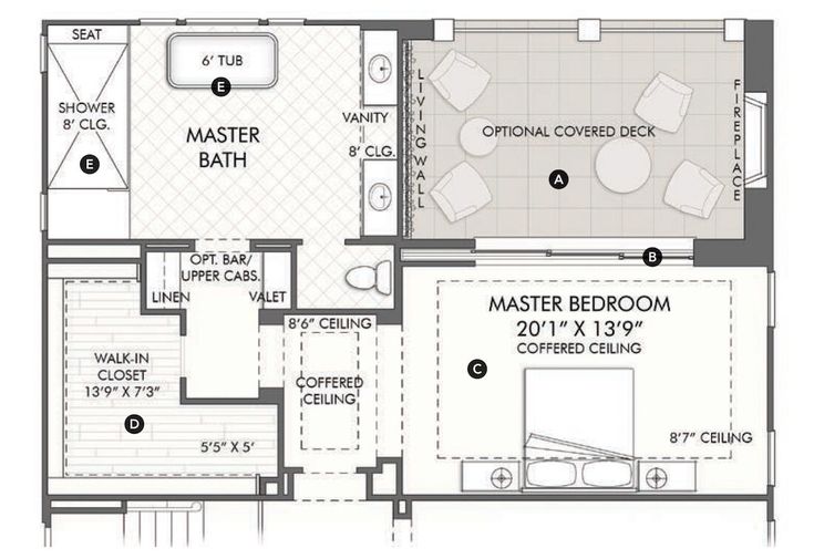 5 Primary Suites That Showcase Functionality and Features | Professional Builder Master Suite Floor Plans, Master Suite Layout, Master Suite Floor Plan, Floor Plan With Dimensions, Master Suite Addition, California Room, Bedroom Addition, Bathroom Addition, Bedroom Dimensions