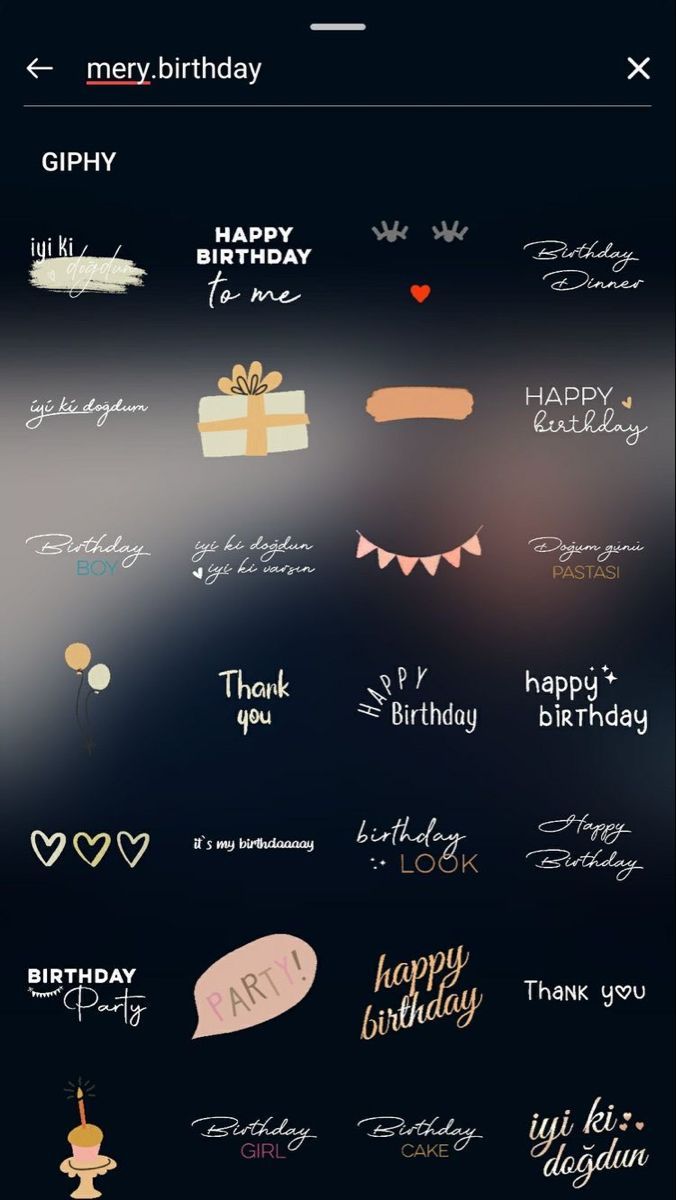 a bunch of different types of birthday cards on a black background with the words happy birthday written across them