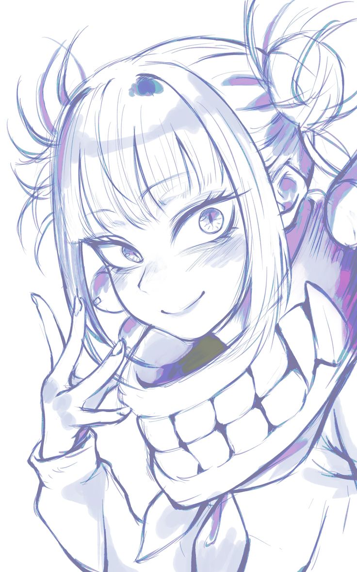 My Hero Academia Toga Fanart, Mha Drawing Ideas, Toga Fanart Cute, Toga Himiko Sketch, Toga Himiko Cute, Mha Fanart Toga, Toga Sketch, Base Reference Drawing, Himiko Toga Manga