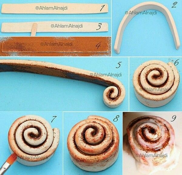 instructions for making cinnamon buns with icing and chocolate frosting on the top