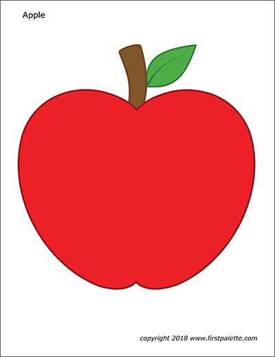 an apple cut out to look like it is red