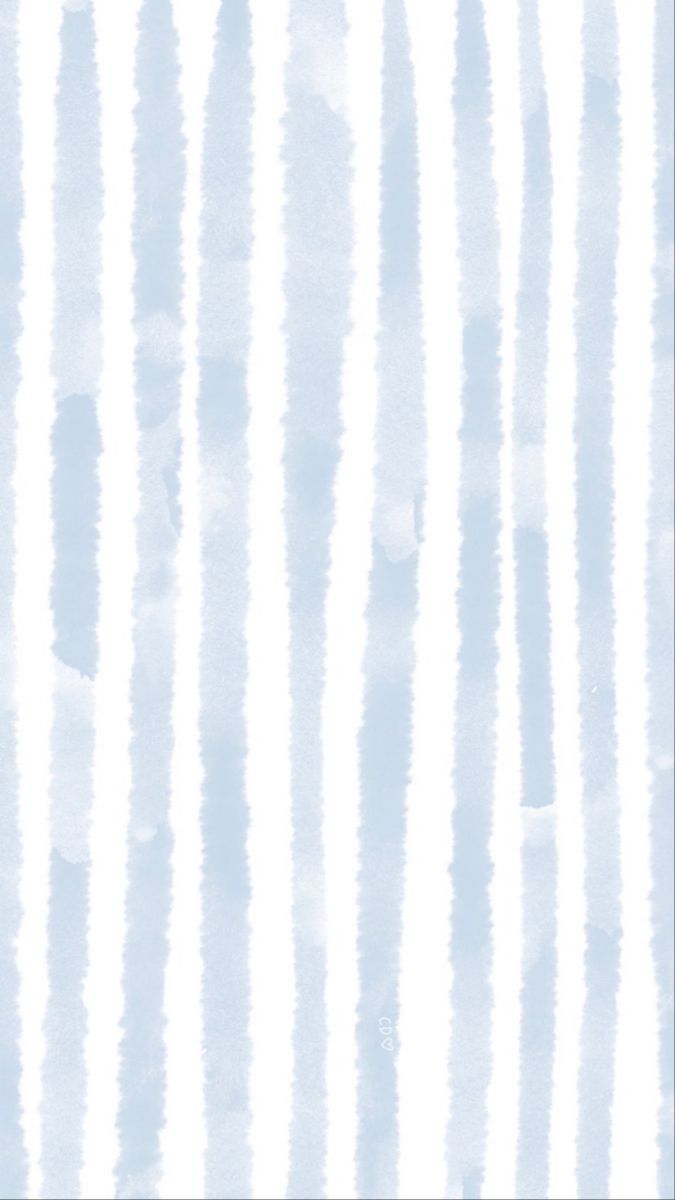 a white and blue striped wallpaper with watercolor paint streaks on it's surface