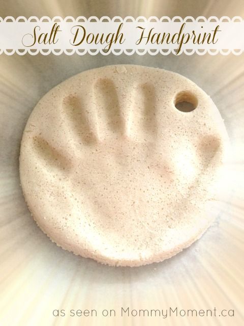 an image of a fake handprint on the back of a cell phone case that says, salt dough fingerprints