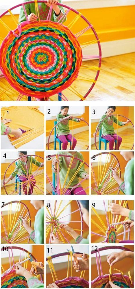 instructions to make a spinning wheel with yarn