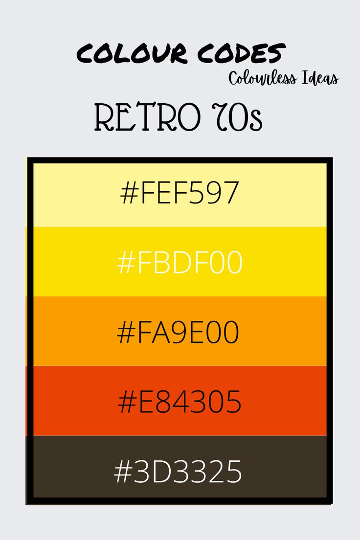 the color code for retro 80's