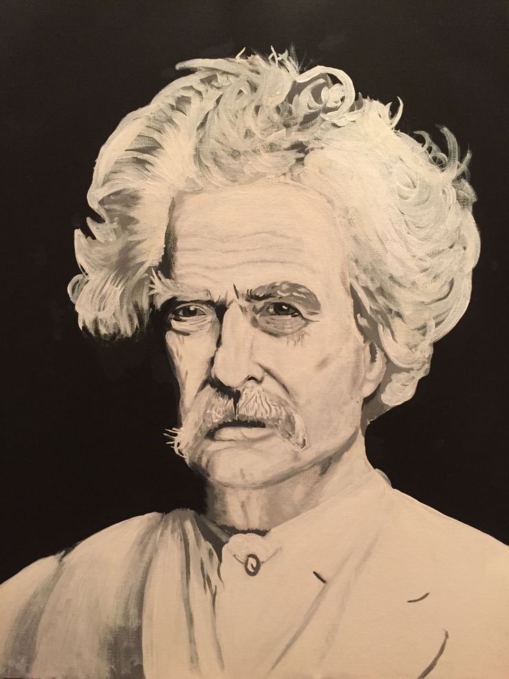 a drawing of an older man with white hair