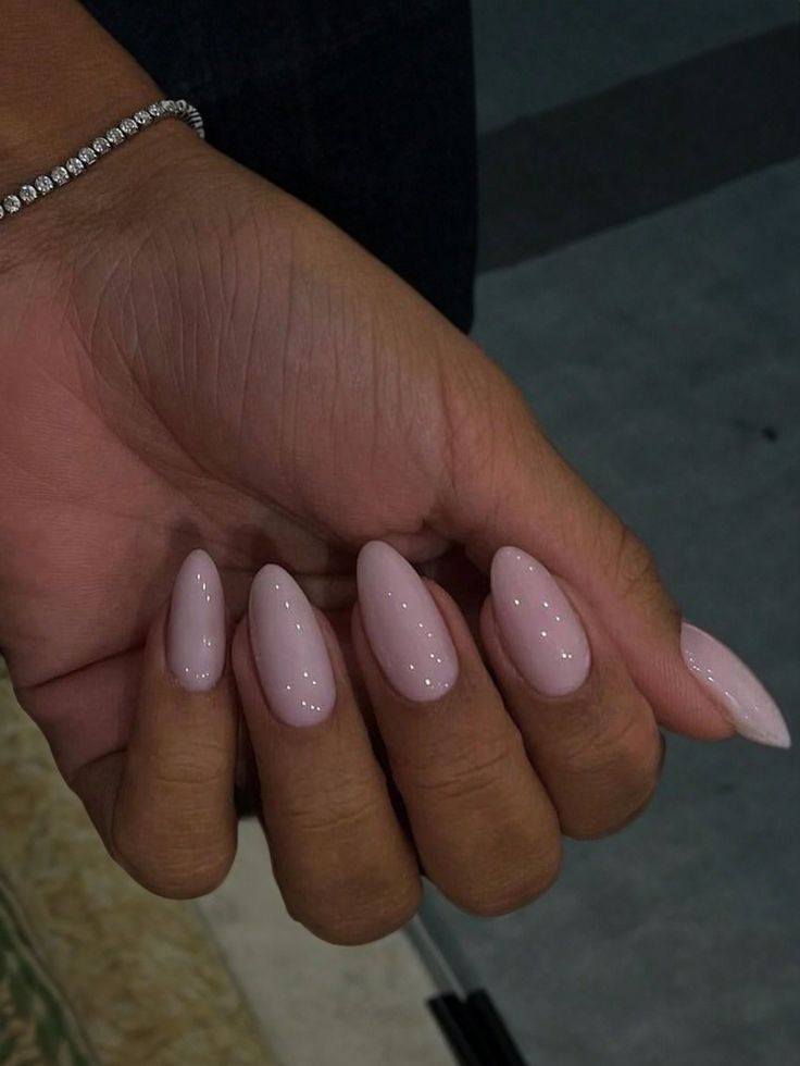 Multicolor  Collar    Color Nails Embellished   Nail,Hand & Foot Care Simple Pretty Almond Nails, Basic Press On Nails, Almond Color Nails, Basic Nails Almond, Almond Acrylic Nails Solid Color, Basic Almond Nails, Almond Nail Colors, Basic Cute Nails, Pink Acrylic Nails Almond