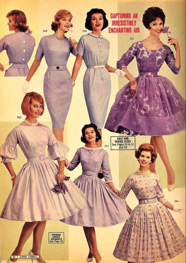 1960s Dresses, 1960 Fashion, 1950 Fashion, Vintage Fashion 1950s, Fashion 1960s, Fashion 1950s, Retro Mode, Vintage Couture, Fashion Catalogue