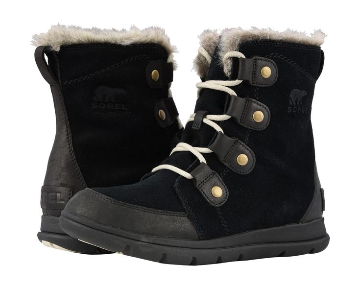 SOREL Explorer Joan | Zappos.com Sorel Explorer Joan Boot, Sorel Explorer, Women's Lace Up Boots, Sorel Boots Womens, Sorel Winter Boots, Black Winter Boots, High Heel Rain Boots, Sorel Boots, Waterproof Winter Boots