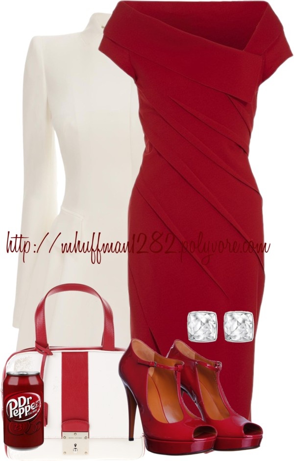 "Dr. Pepper" by mhuffman1282 on Polyvore Style Theory, Wine Dress, Dr Pepper, Dress Coat, Red Outfit, Work Attire, Fitted Dress, Evening Wear, Passion For Fashion