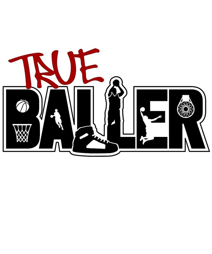 the logo for true baller is shown in black and red on a white background