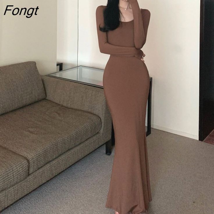 Shipping: Worldwide Express Shipping AvailableDelivery time: 7-15Days Fast ShippingReturns: Fast refund, 100% Money Back Guarantee.Brand Name: NoEnName_NullElasticity: Medium StrecthSleeve Style: RegularFabric Type: BrocadePattern Type: SolidFit Type: Slim FitSilhouette: A-LINENeckline: O-NeckDecoration: NONEStyle: CasualDresses Length: Ankle-LengthMaterial: PolyesterAge: Ages 25-35 Years OldOrigin: Mainland ChinaCN: GuangdongClosure Type: PulloverType: RegularMaterial Composition: Synthetic fib Long Bodycon Dress Outfit, Long Maxi Dress Casual, Long Dress Korean, Y2k Aesthetic Grunge, Lounge Dresses, Body Con Dress Outfit, Dress Elegant Long, Maxi Bodycon Dress, Square Neck Long Sleeve