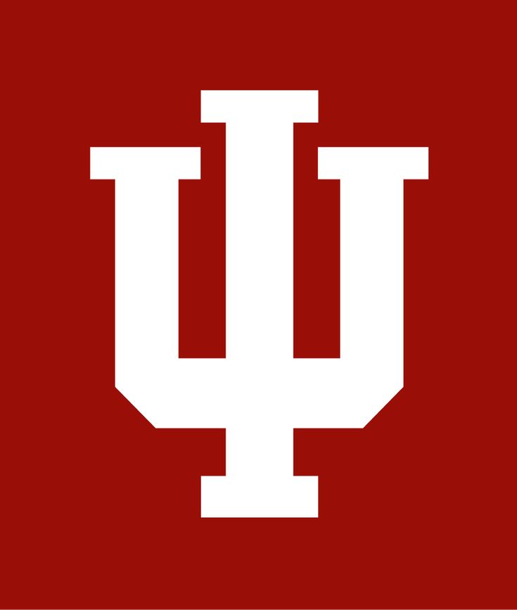 the university of indiana logo on a red background