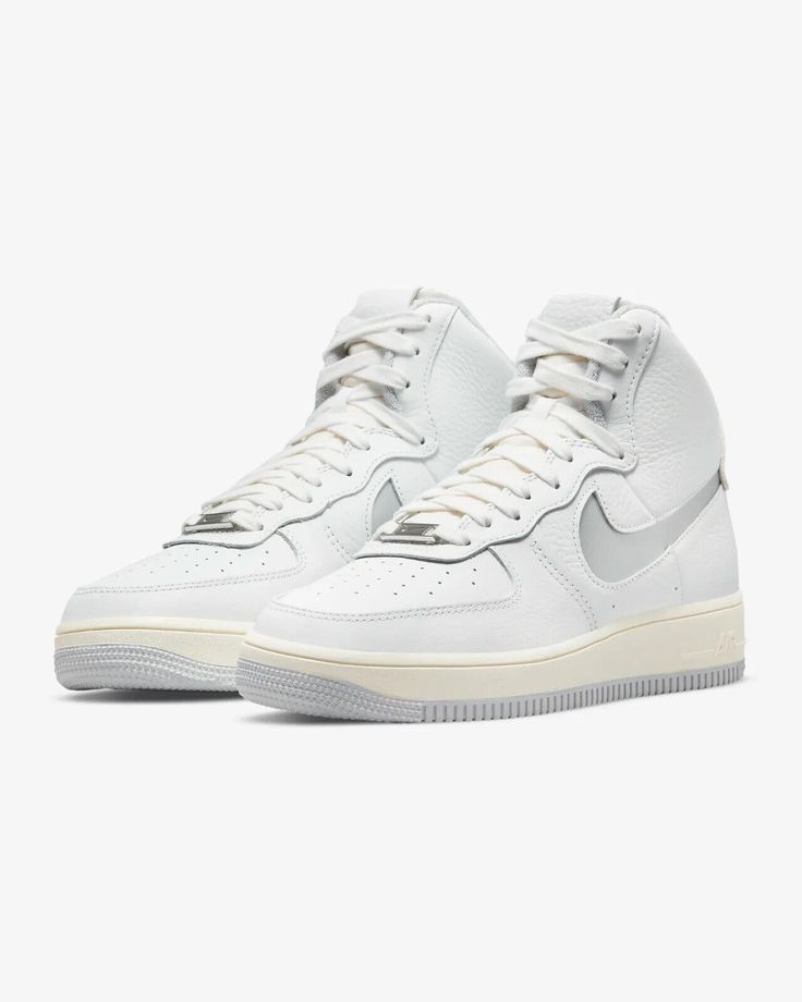 Nike W AF1 Air Force 1 Sculpt High White Silver DC3590-101 Womens sz 8 NIB As a reseller I aim for 100% positive feedback. We offer fast shipping (1-3 days).  If you have questions or would like more pictures for the item(s) you liked, feel free to send me a message. I want to ensure you have all your questions answered before purchasing from my store. Thank you for stopping by and I hope you saw something you like! White Casual Sneakers, Nike Force 1, New Nike Air Force, Nike Air Force 1 High, Air Force 1 High, Nike Force, Adidas Spezial, Nike Dunk High, White Sneakers Women