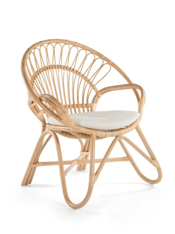 Round Rattan Loop Armchair with Seat Cushion Wooden Plane, Wooden Toys Plans, Rattan Armchair, Dream Place, Papasan Chair, Built In Bookcase, Seat Cushion Covers, Chaise Design, Rattan Chair