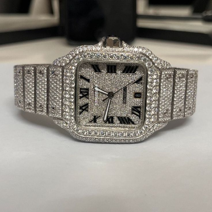 Sparkling Fully Bust Down Moissanite Diamond Watch for Men and Women - Iced Out VVS1 Stainless Steel Automatic Timepiece Main Stone  Shape            : Round Gems Stone : Moissanite Color             : White Carat Weight : 27Ct Size                : 41MM Clarity           : VVS1 Making Process : Handmade All Jewelry Making Steel, Stainless Steel, 925 Sterling Silver, 10k, 14k, 18k Gold With Moissanite  Processing Time : 1 to 3 Days Shipping Time : 8 to 10 Days Fast Shipping : 4 to 6 Days Parcel Service using USPS, FedEx, Aramex, UPS, DHL Iced Out Pendant, Diamond Watches For Men, Parcel Service, Flawless Diamond, Watch For Men, Diamond Watch, Dream Jewelry, Wristwatch Men, Wrist Watches