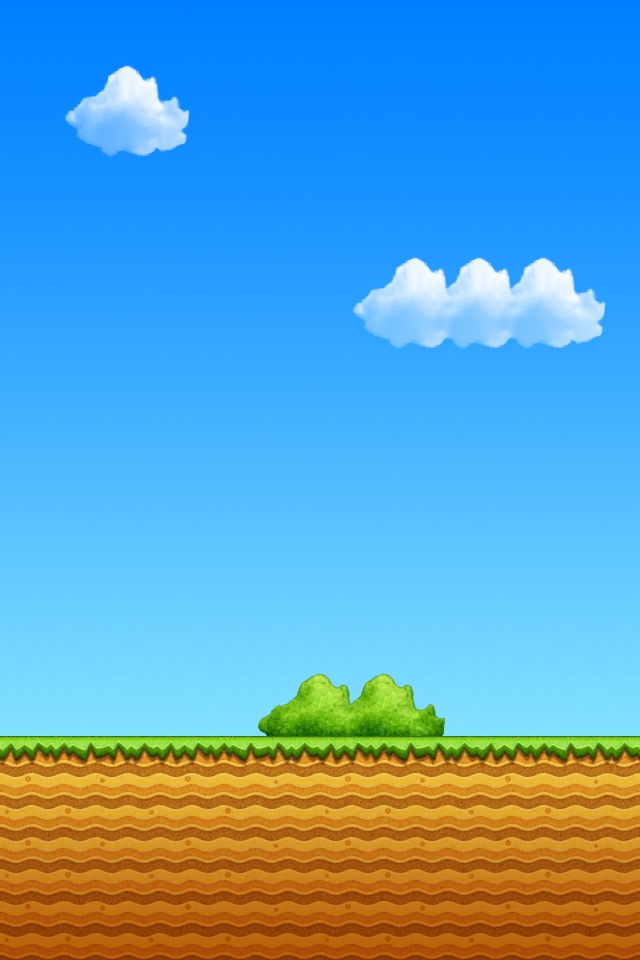 an image of a computer game screen with the sky and land in the foreground