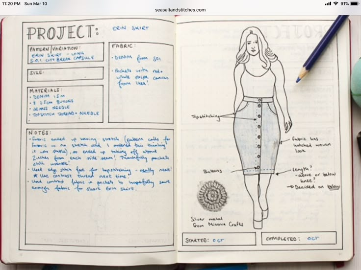 an open notebook with a drawing of a woman's body and the words project written on it