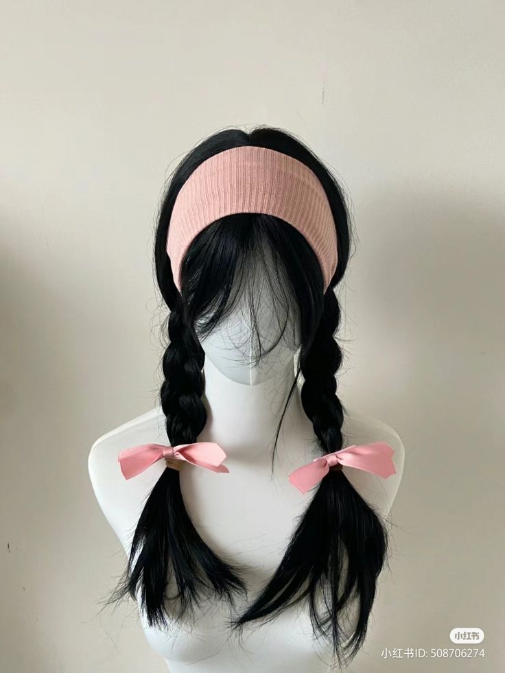 Beauty Motivation, Kawaii Hair, Hair Style Korea, Hair Inspiration Long, Hairstyles For Layered Hair, Kawaii Hairstyles, Ribbon Hairstyle, Hair Stylies, Hair Up Styles