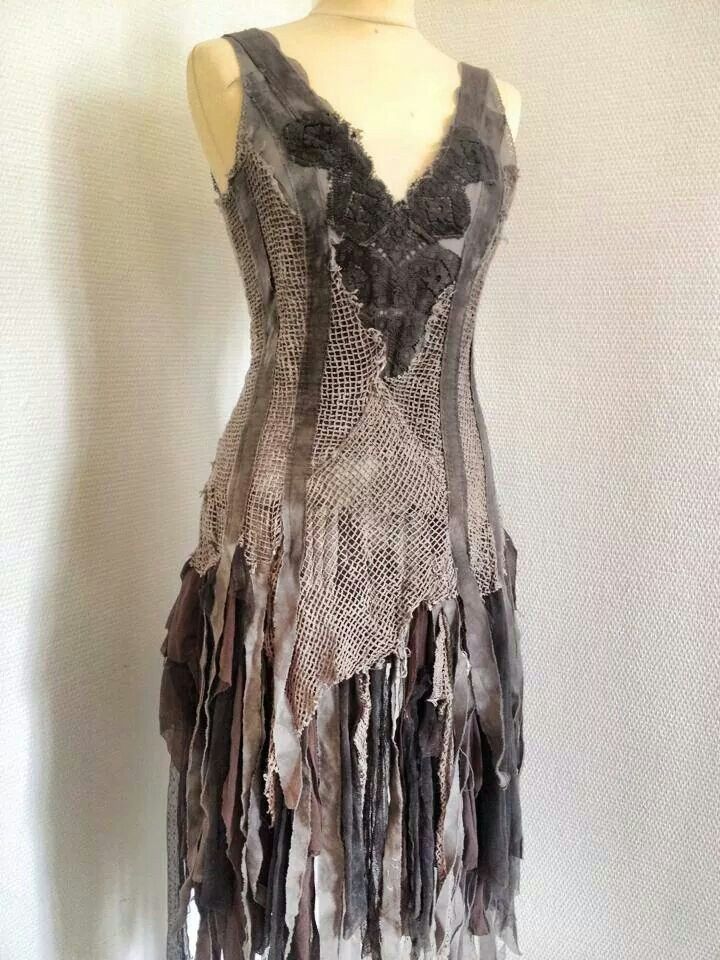 Shredded Dress, Ripped Dress, Distressed Dress, Wasteland Weekend, Apocalyptic Fashion, Fantasy Clothing, Fantasy Fashion, Post Apocalyptic, Upcycle Clothes