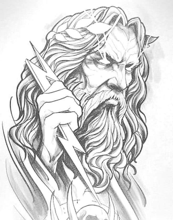 Greek Gods Drawings Pencil, Zeus Drawings, Zeus Drawing Sketch, Greek Mythology Sketches Drawings, Greek Gods Drawings, Greek Gods Drawing, Greek God Drawings, Greek Mythology Sketches, Greek God Drawing