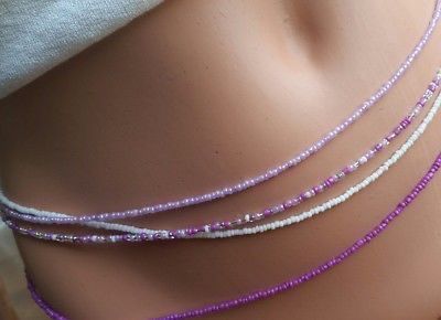 Belly Chains Beads, Hip Beads, Waist Beads Aesthetic, Waist Beads Ideas, Pulseras Kandi, Waist Beads African, Belly Beads, Pave Heart Necklace, Infinity Wrap