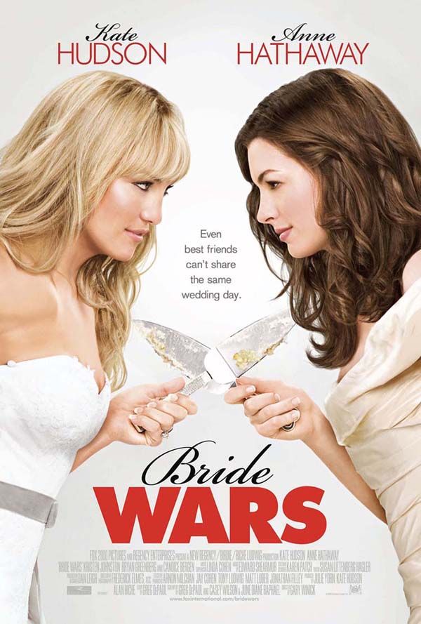 the movie poster for bride wars with two women looking at each other's faces