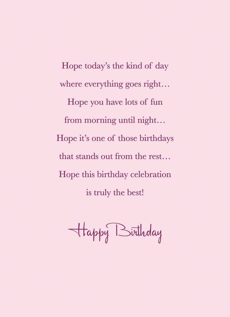 a pink birthday card with the words happy birthday