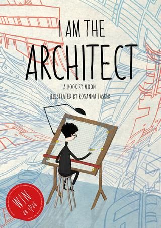 the cover of i am the architecture book, with an image of a woman painting on a easel