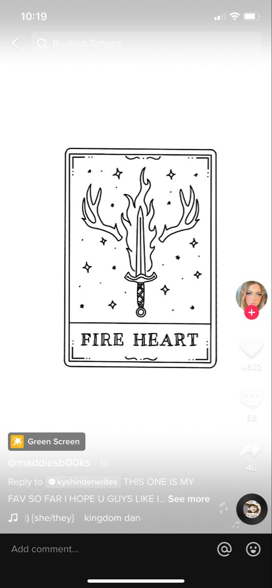 the fire heart sticker on an iphone