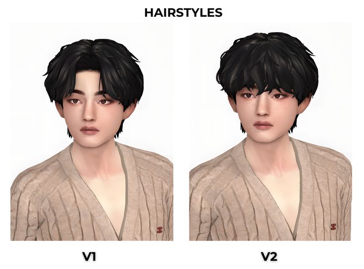 two pictures of the same person with different hair styles and hairstyles on them