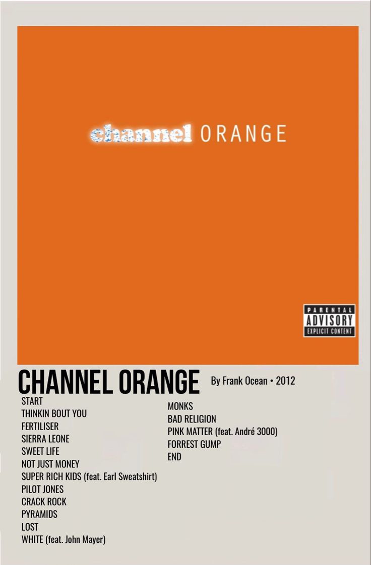 the album cover for channel orange