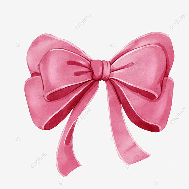 a pink bow on a white background