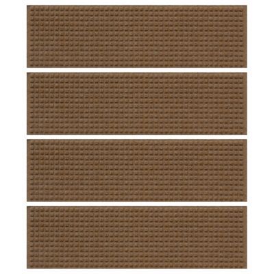 four brown woven fabric swatches on a white background