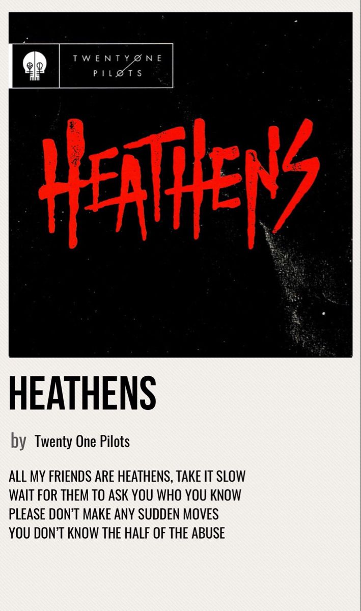 an ad for heathens with the text