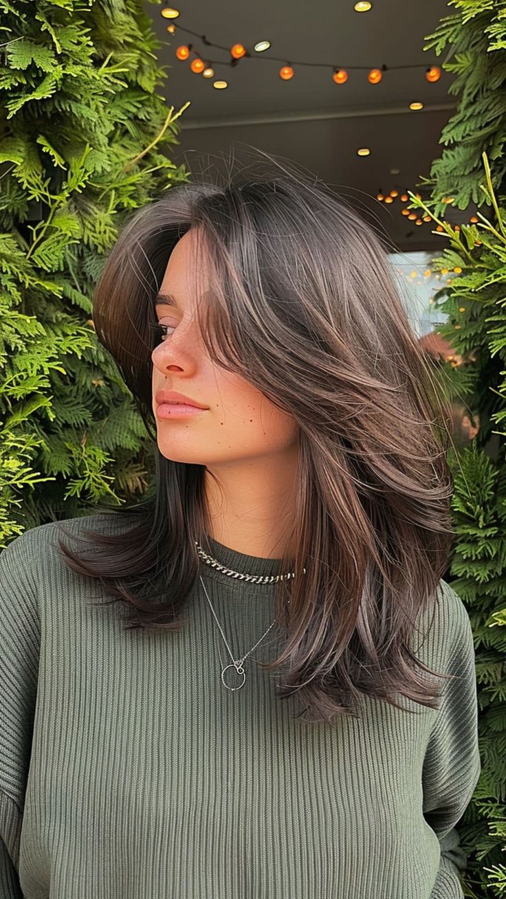 Long Bob Volume Hair, Long Layered Medium Hair, Haircut For Light Hair, Layered Long Bob With Curtain Bangs, Haircut For Less Volume Hair, Medium Layered Bob Hairstyles, Layer Bob Haircut, Long Bob Layers, Feathered Lob