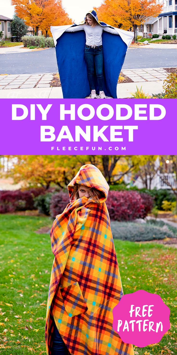 the diy hooded blanket is easy to make