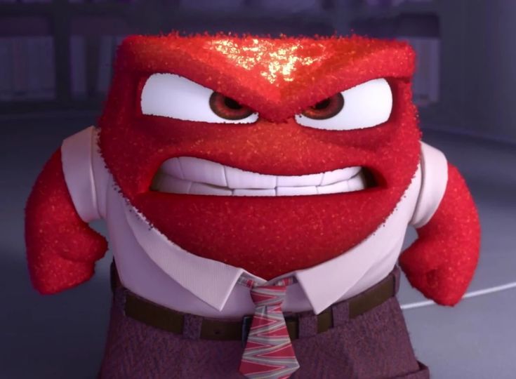 an animated character with red hair and big eyes, wearing a neck tie that has been sequined onto it