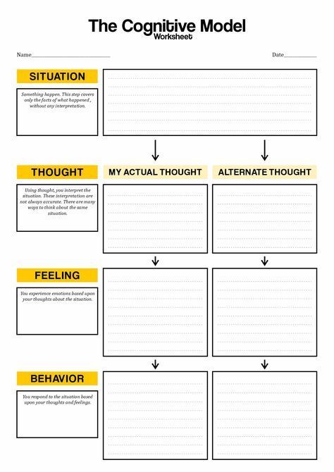 19 Cognitive Behavioral Therapy Worksheets Anxiety / worksheeto.com Cognitive Behavior Therapy Worksheets, Cbt Therapy Worksheets, Cognitive Behavior Therapy, Problem Solving Worksheet, Cbt Worksheets, Cbt Therapy, Therapy Techniques, Mental Health Activities, Behavior Therapy