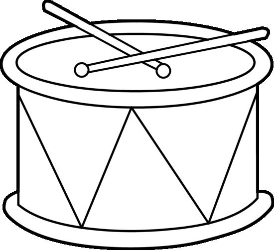 a drum with two sticks on it and one beater in the middle coloring page