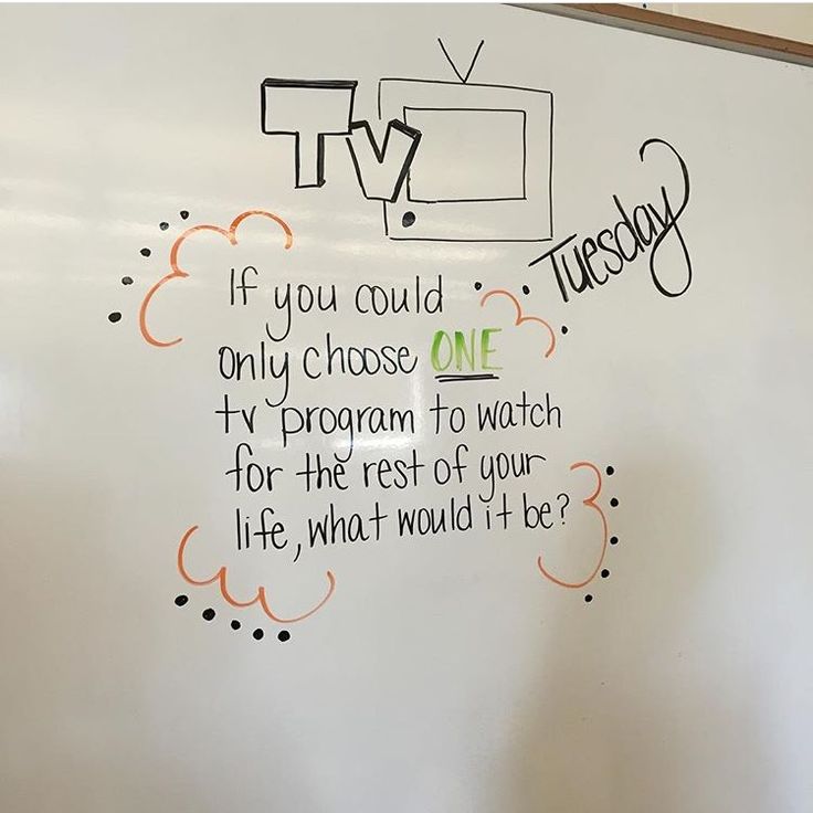 a whiteboard with writing written on it in front of a tv and the words, if you could only choose one