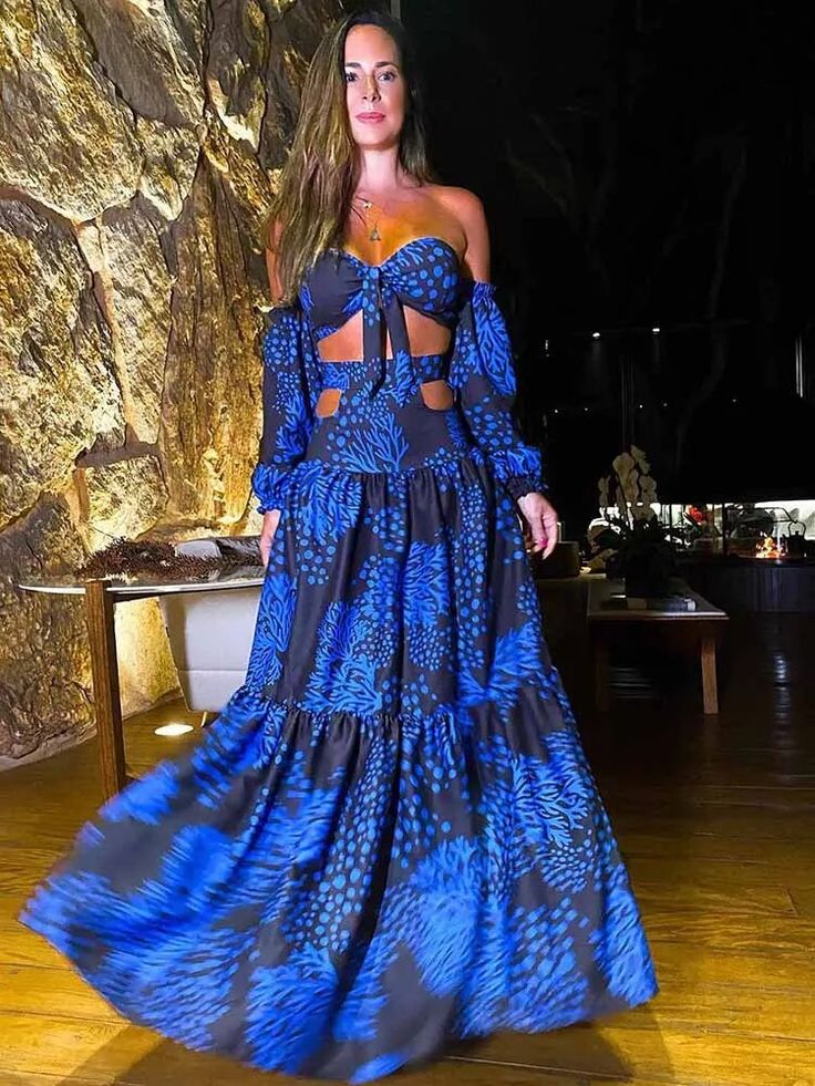 Caribbean Gown Style, Maxi Vestidos, Tube Top And Skirt, Off Shoulder Long Dress, Moda Hippie, Long Skirt Summer, Estilo Hippie, Hippy Chic, Fashion Couture