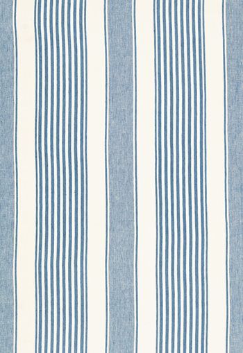 blue and white striped fabric with vertical stripes