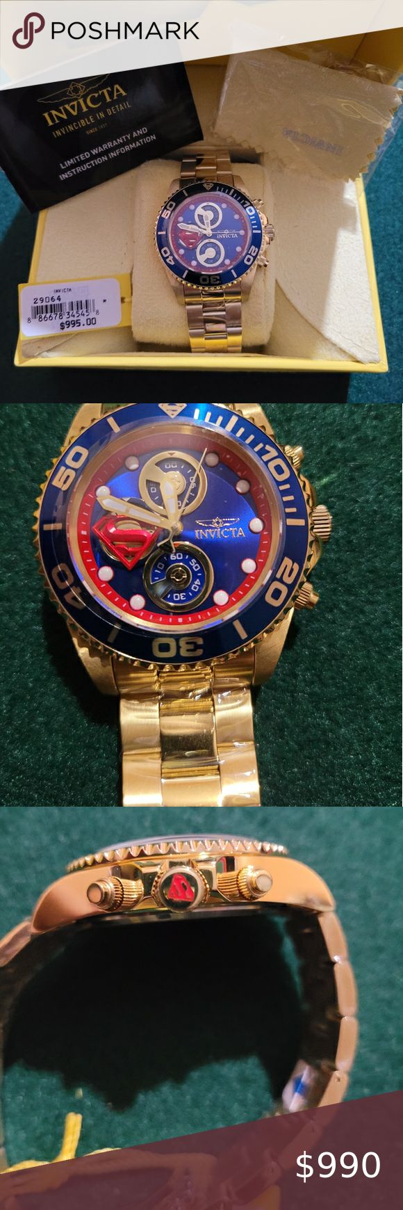 Superman limited edition Invicta watch Brand new Invicta Accessories Watches Invicta Watches Women, Mickey Mouse Watch, Mens Invicta Watches, Disney Watches, Aviator Watch, Invicta Watches, New Bands, Swiss Watches, Watch Brands