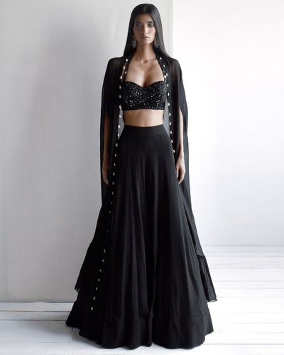 Black Sharara, Indian Outfits Modern, Arpita Mehta, Shell Blouse, Indian Bridesmaid Dresses, Trendy Outfits Indian, Indian Outfits Lehenga, Lehenga Designs Simple, Traditional Indian Dress